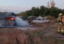 Volkswagen Fox quemado en Gaiman