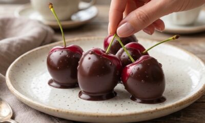 cerezas bañadas en chocolate